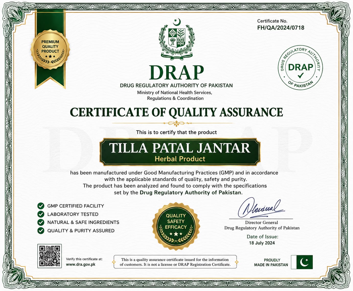 Tilla Patal Jantar 30ML